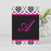 PixDezines monogram vendome damask/DIYカラー+フォント 招待状 (スタンド正面)