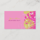 PixDezines monstera葉の背景色/日 名刺 (裏面)