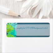 PixDezines monstera葉ライム/aqua+水 ラベル (インサイチュ)