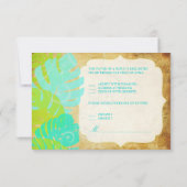 PixDezines monstera葉+pearl渦 出欠カード (裏面)