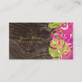 PixDezines monstera離れの背景色 名刺 (裏面)