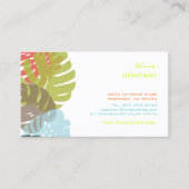 PixDezines Monstera、レトロな熱帯の葉 名刺 (正面)