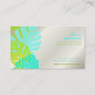 PixDezines Monstera，レトロな熱帯植物 名刺