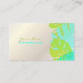 PixDezines Monstera，レトロな熱帯植物 名刺 (裏面)