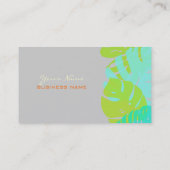 PixDezines Monstera，レトロな熱帯植物 名刺 (裏面)