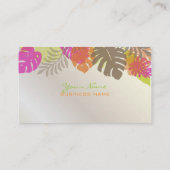 PixDezines Monstera，レトロな熱帯植物 名刺 (裏面)