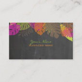 PixDezines Monstera，レトロな熱帯植物 名刺 (裏面)