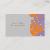 PixDezines Monstera，レトロな熱帯植物 名刺 (裏面)