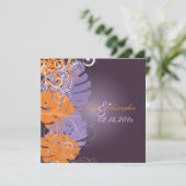 PixDezines Monstera、熱帯の葉+渦巻き 招待状 (スタンド正面)