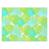 PixDezines Monstera/Aqua/ライム/DIY背景色 テーブルクロス (正面(横))