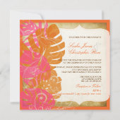 PixDezines MONSTERA/PINK/ORANGE/SWARLS 招待状 (裏面)