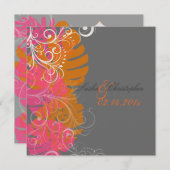 PixDezines Monstera/tropical+swarls/diyカラー 招待状 (正面/裏面)