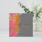 PixDezines Monstera/tropical+swarls/diyカラー 招待状 (スタンド正面)