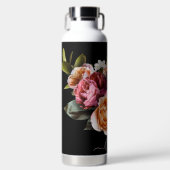 PixDezines MoodyフラワーブーケDIY背景 ウォーターボトル (正面)