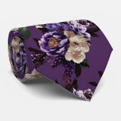 PixDezines Moody植物紫色の花 ネクタイ (ロール)