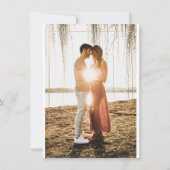 PixDezines Moody植物花ティール（緑がかった色）ブルゴーニュ 招待状 (裏面)