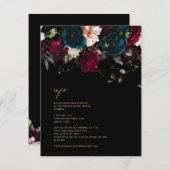 PixDezines Moody植物花詳細カード 招待状 (正面/裏面)