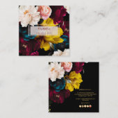 PixDezines Moody植物花 スクエア名刺 (正面/裏面)