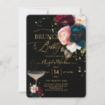 PixDezines Moody Botanical Brunch Bubbly 招待状<br><div class="desc">PixDezines Brunch & Bubbly、シャンパングラス、金ゴールドの泡フェイクと、暗いティール（緑がかった色）、バーガンディ、ピンクと赤面の花々の美しい花束。コルクをイベントしたい場合はポップ・アートのDIY。DIY背景…ダイナミックデザインで、すべての要素を編集できる。著作権© 2022 PixDezines™すべての権利が留保されている。</div>