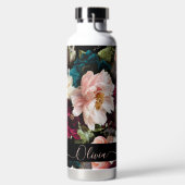 PixDezines Moody Botanical DIY背景 ウォーターボトル (左面)