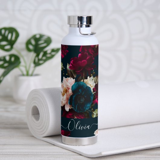 PixDezines Moody Botanical DIY背景 ウォーターボトル (ヨガ)