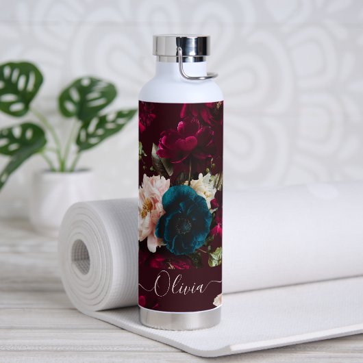 PixDezines Moody Botanical DIY背景 ウォーターボトル (ヨガ)