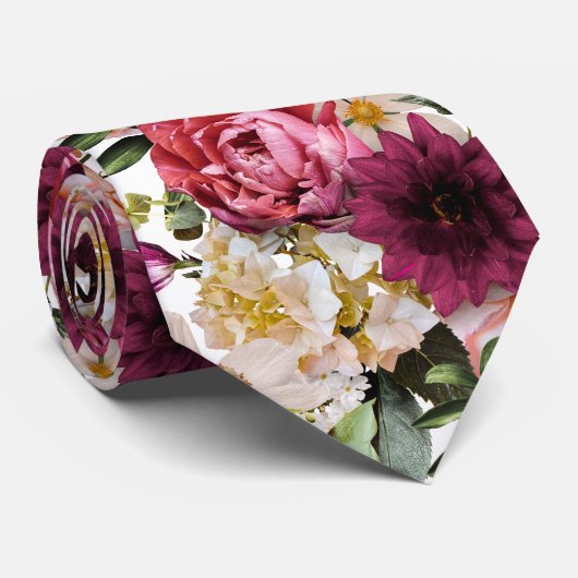 PixDezines Moody Fresh Flowers DIY Background ネクタイ (ロール)