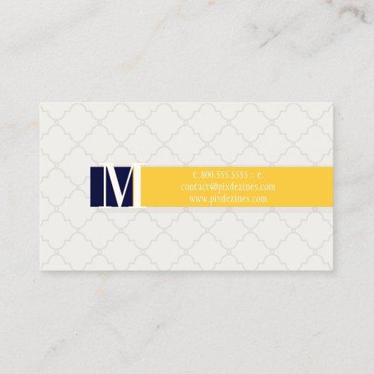 PixDezines Moroccan Trellis/DIYカラーをスナップで表示します。 名刺 (裏面)