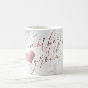 PixDezines Mother of Groom/フェイクバラ金ゴールドスクリプト コーヒーマグカップ