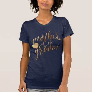 PixDezines Mother of the Groom/フェイク金ゴールド Tシャツ