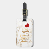 PixDezines MR MARBLE+フェイク金ゴールド ラゲッジタグ (正面縦)