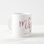 PixDezines Mrs/フェイクバラ金ゴールド/スクリプモダント コーヒーマグカップ (正面左)