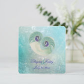 PixDezines nautilus/ビーチ結婚式 招待状 (スタンド正面)