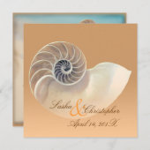 PixDezines nautilus、diy招待状 招待状 (正面/裏面)