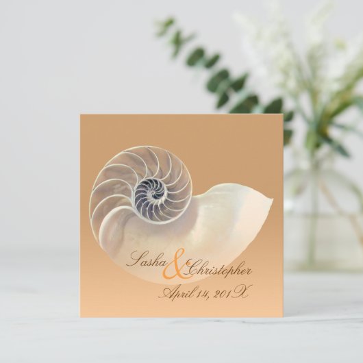 PixDezines nautilus、diy招待状 招待状 (スタンド正面)