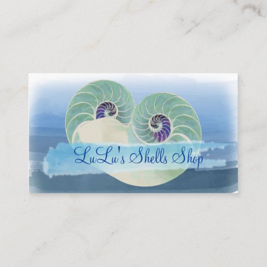 PixDezines nautilus/watercolor 名刺 (裏面)