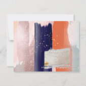 PixDezines Navy+Coral Will You..ブリデスメイド 招待状 (裏面)