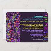 PixDezines NEON/GRUNG STARS/バー+バルミツワー 招待状 (裏面)