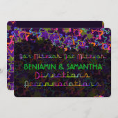 PixDezines NEON/GRUNG STARS/DITIONS 招待状 (正面/裏面)