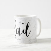 PixDezines NEW DAD大理石+スクリプモダント コーヒーマグカップ (正面右)