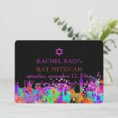 PixDezines NYCアーバン/バルミツワー 招待状 (スタンド正面)