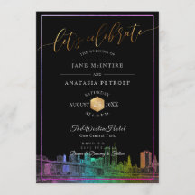 PixDezines NYCスカイライン/レインボーカラー