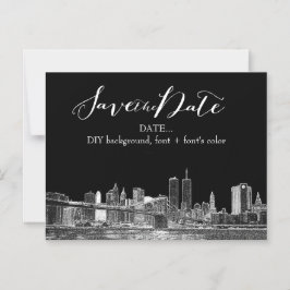 PixDezines NYC スケッチ風都市景観 マグネット招待状