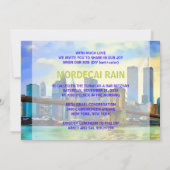 PixDezines NYC/ツインタワー/バー（ユダヤ教の）バル・ミツバー 招待状 (裏面)