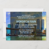 PixDezines NYC/Brooklyn Bridge/バー（ユダヤ教の）バル・ミツバー 招待状 (裏面)