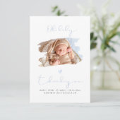 PixDezines OHベビーシャワーありがとう+お知らせ サンキューカード (スタンド正面)