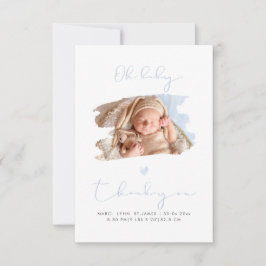 PixDezines OHベビーシャワーありがとう+お知らせ サンキューカード