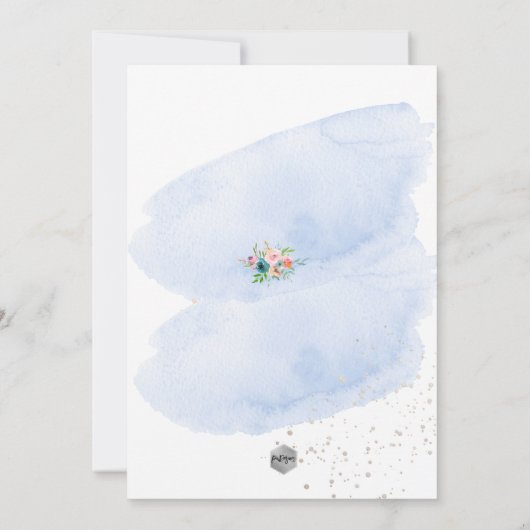 PixDezines Oh Boy Balloon Baby Shower 招待状 (裏面)