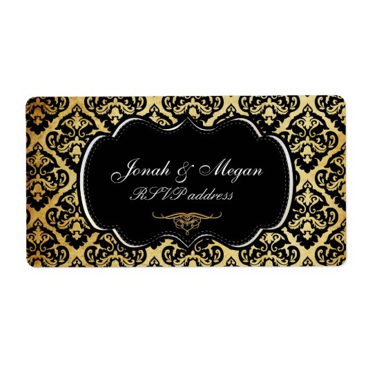 PixDezines olivia damask/diy背景色 ラベル (正面)