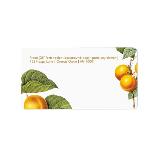 PixDezines Orchard/Peaches/Redoute ラベル (正面)